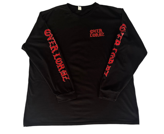 OVERLORDZ OLDE ENGLISH LONG SLEEVE BLACK WITH RED